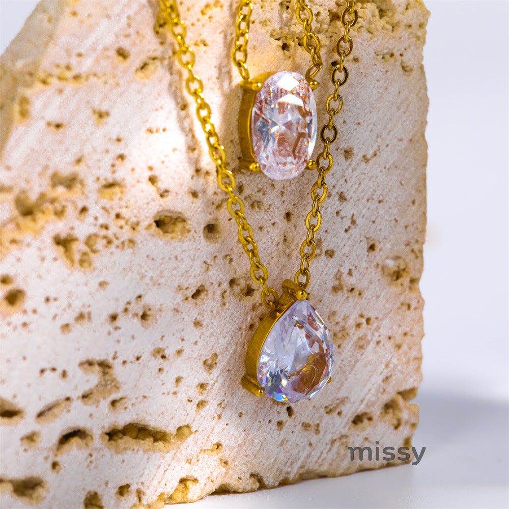 Mulan Layered Crystal Necklace [ZSHMBUOA]