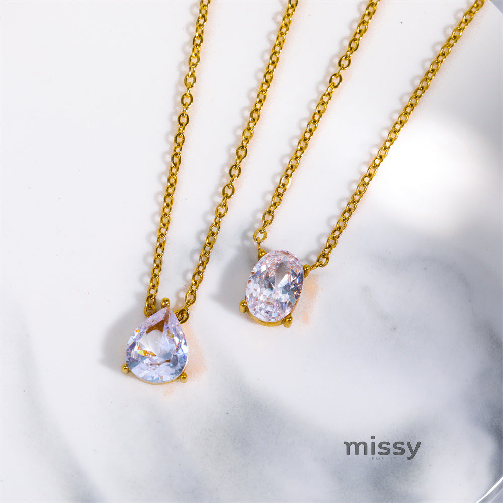 Mulan Layered Crystal Necklace [NTB1EKJ1]