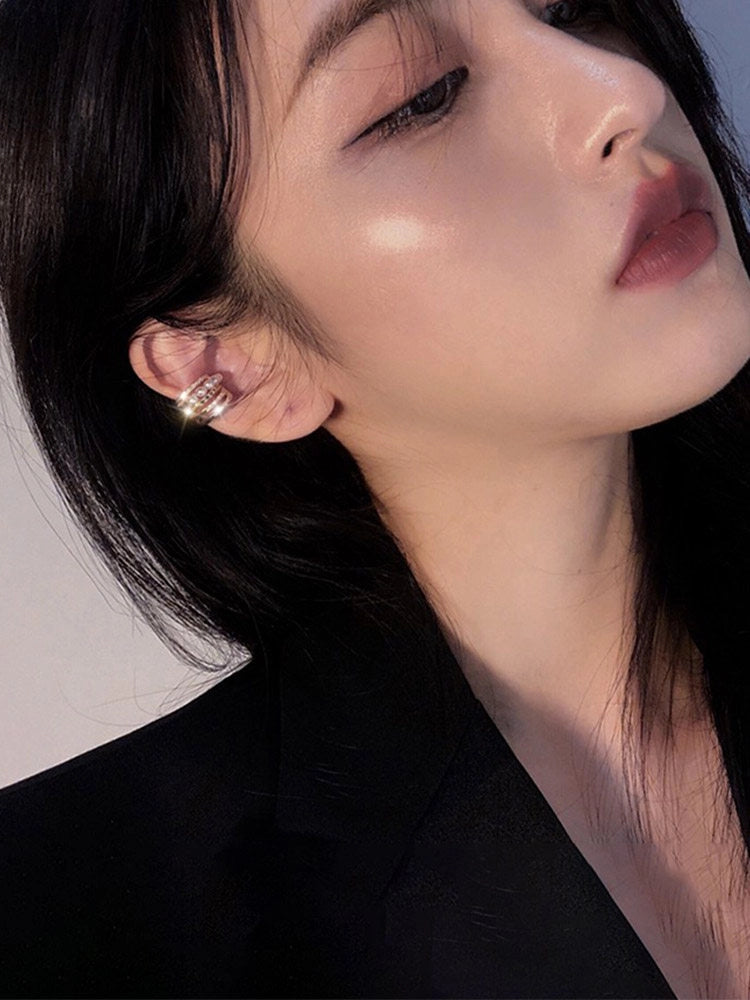 Multi-Layer Pearl Zircon Ear Cuffs [G6H66B1N]