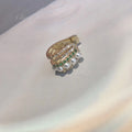 Multi-Layer Pearl Zircon Ear Cuffs [6J6BKVY6]