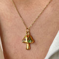 Mushroom Pendant Necklace [3RJRT171]