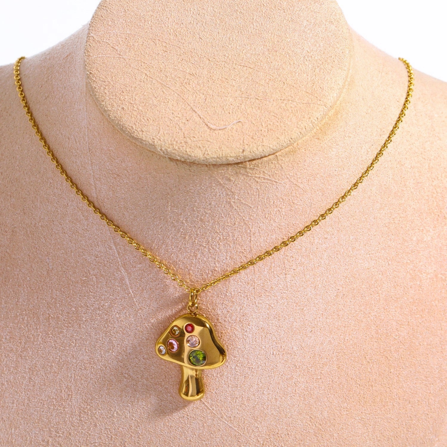 Mushroom Pendant Necklace [IR081VC1]