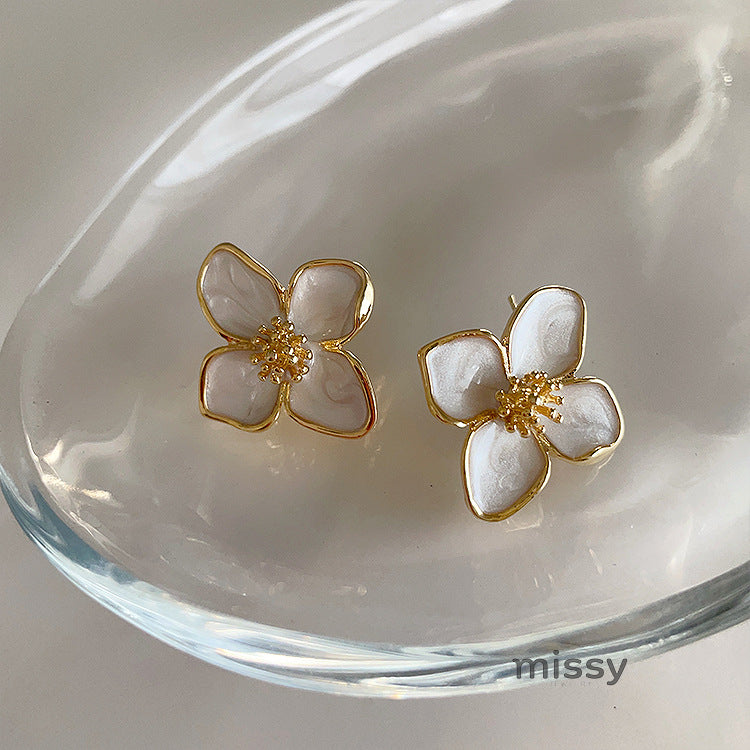 Myia Enamel Floral Earrings [G58LTXDG]