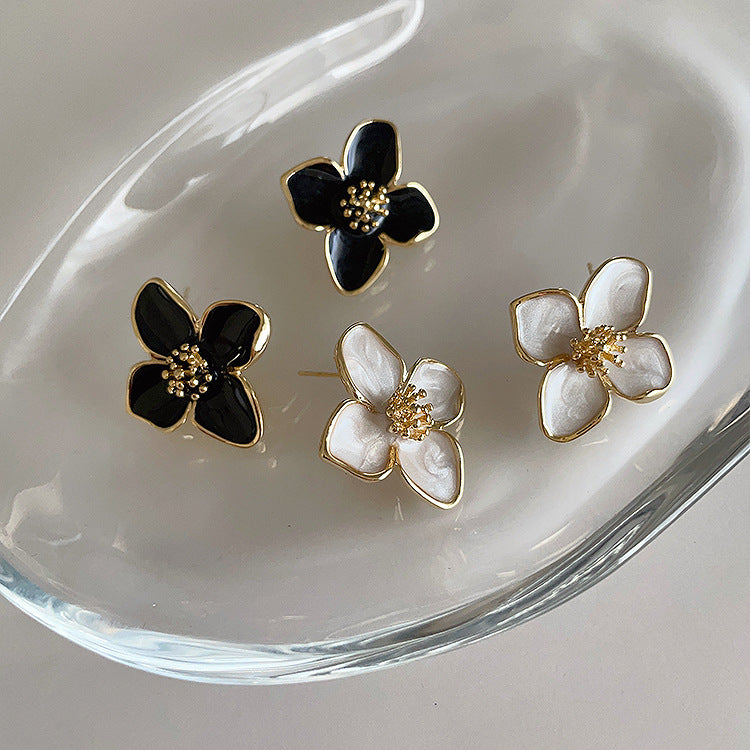 Myia Enamel Floral Earrings [QY0IL3XU]
