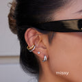 Nahla Sculptural Hoop Earrings [V27DMCH9]