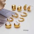 Nahla Sculptural Hoop Earrings [ETXUW72G]