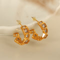 Naima Square Gemstone Earrings [VWKZPMBP]