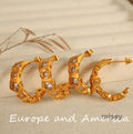 Naima Square Gemstone Earrings [5RDGP71I]