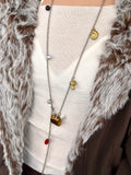 Natural Stone Bag Pendant Necklace [P4ZOEAYH]