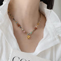 Natural Stone Beaded Necklace [Z4PYZ5XN]