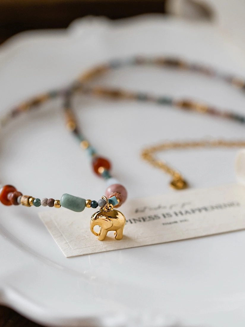 Natural Stone Beaded Necklace [ZH5H9PII]