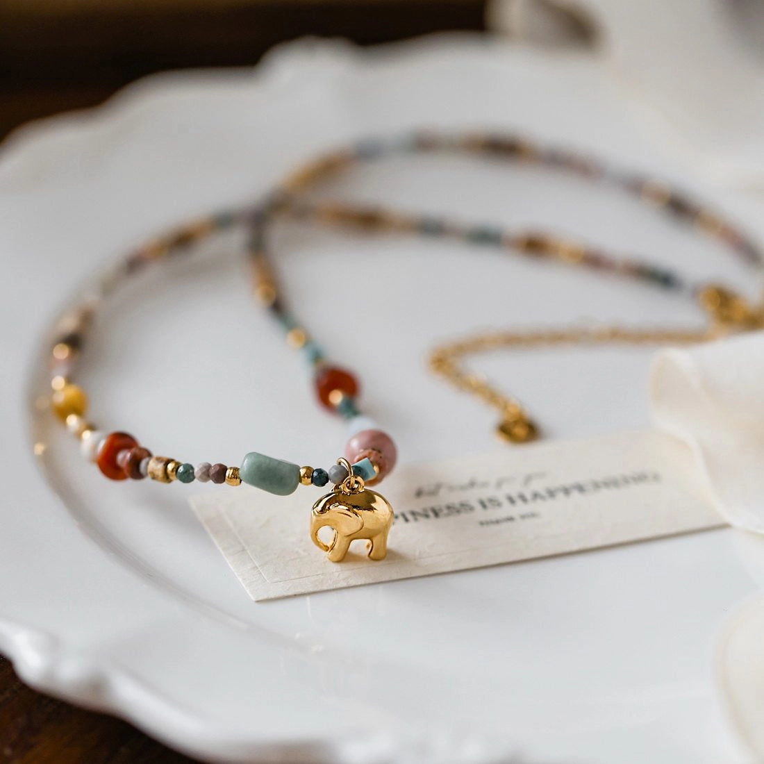 Natural Stone Beaded Necklace [SXRL4LJ2]
