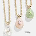 Naudia Zircon Birthstone Necklace [KEMOOKAF]