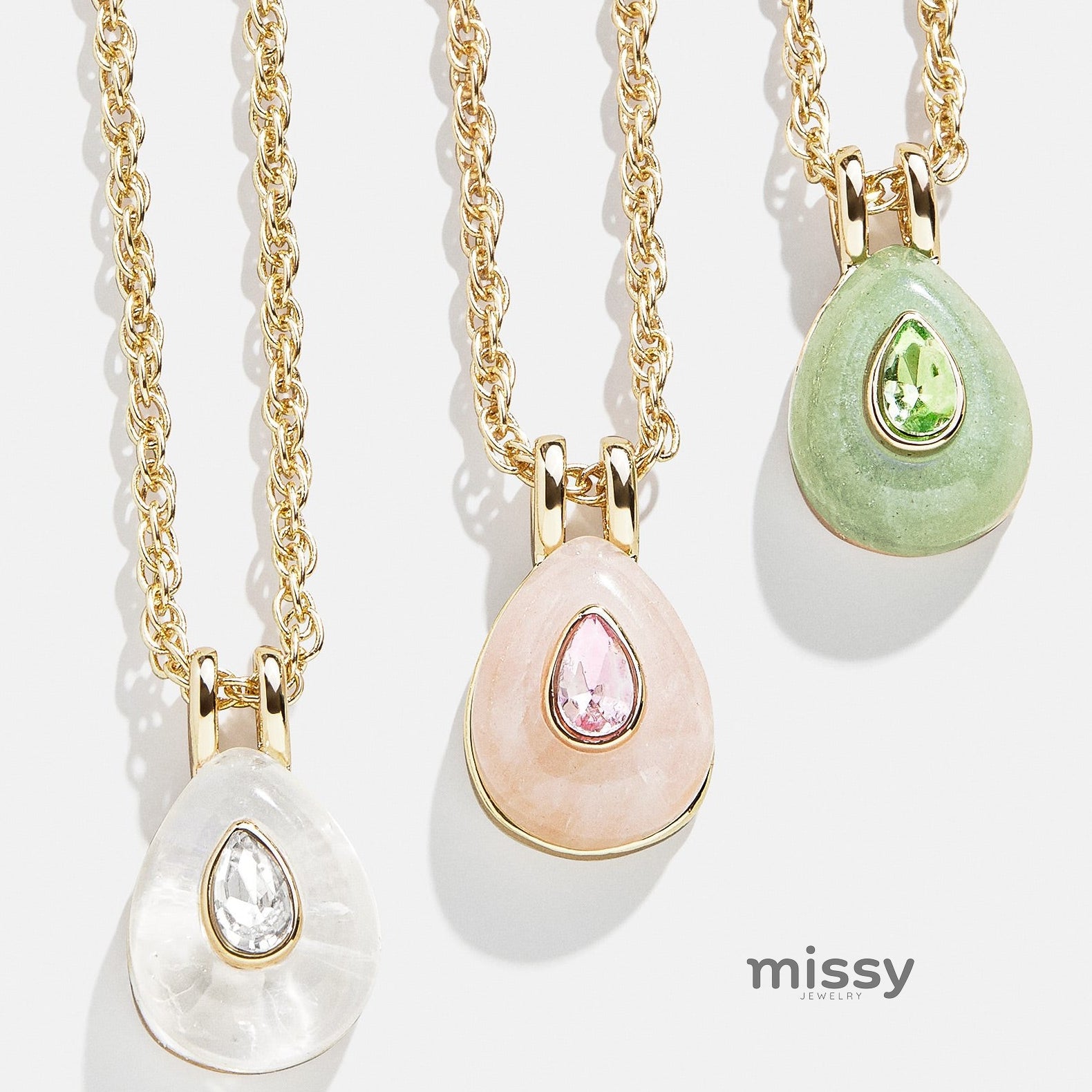 Naudia Zircon Birthstone Necklace [KEMOOKAF]