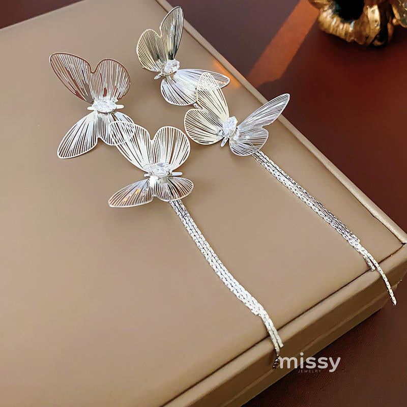 Nautica Butterfly Tassel Earrings [YGW9DAO0]