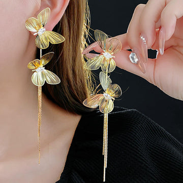 Nautica Butterfly Tassel Earrings [WJIBK65S]