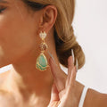 Nayely Geometric Drop Earrings [TP9G9QJB]