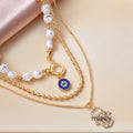 Neha Layered Eye Pearl Necklace [UO5BPUNE]