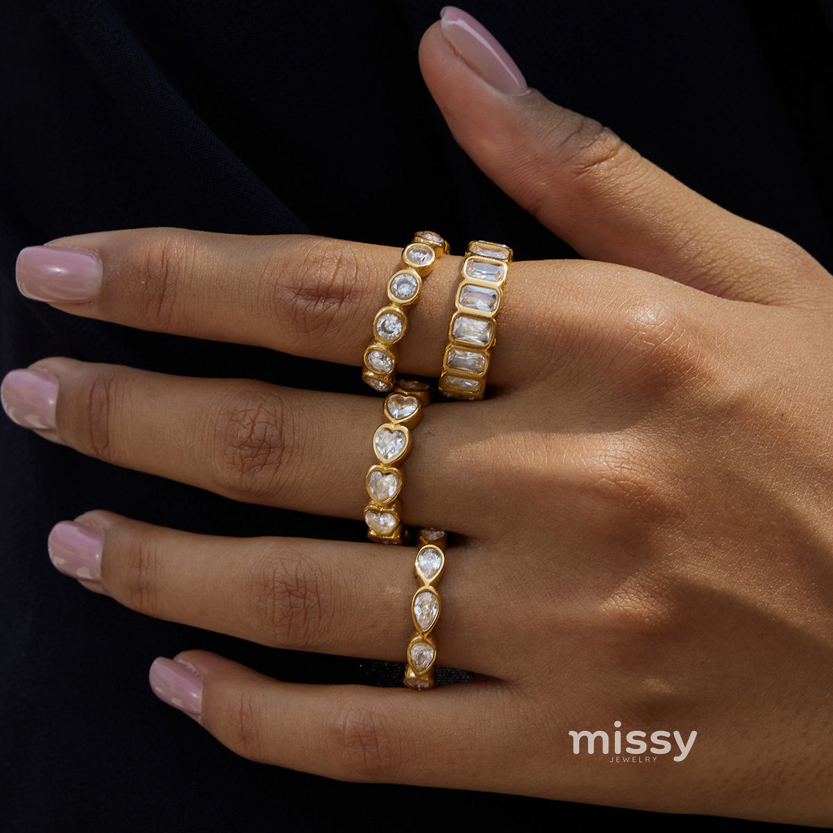 Nomi Heart Stacking Rings [A1C54WE5]