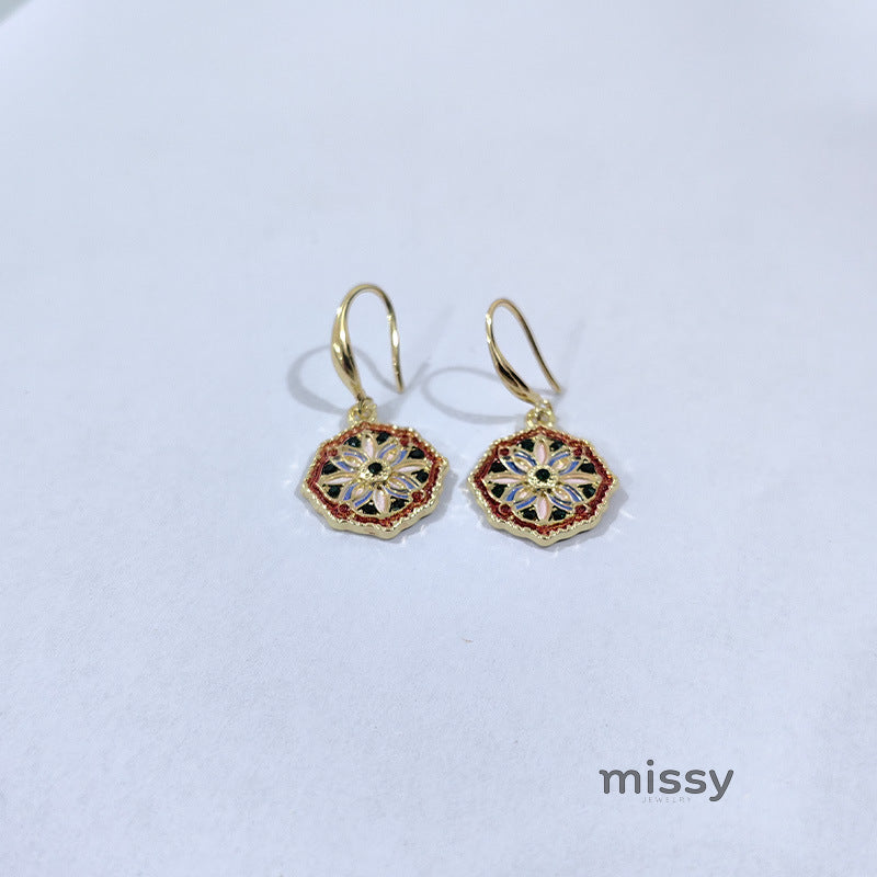 Nyssa Floral Tassel Earrings [R713DBOK]