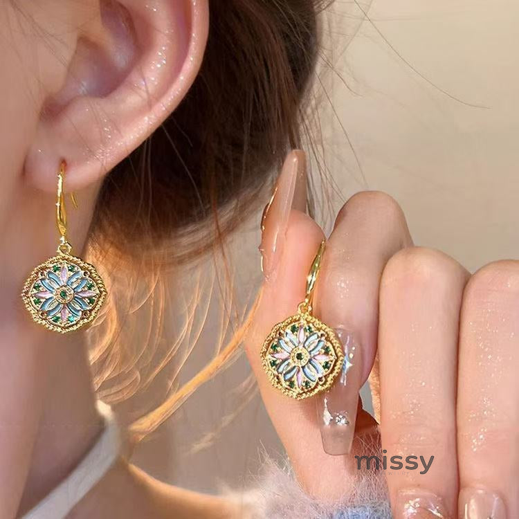 Nyssa Floral Tassel Earrings [OUMP2BUR]