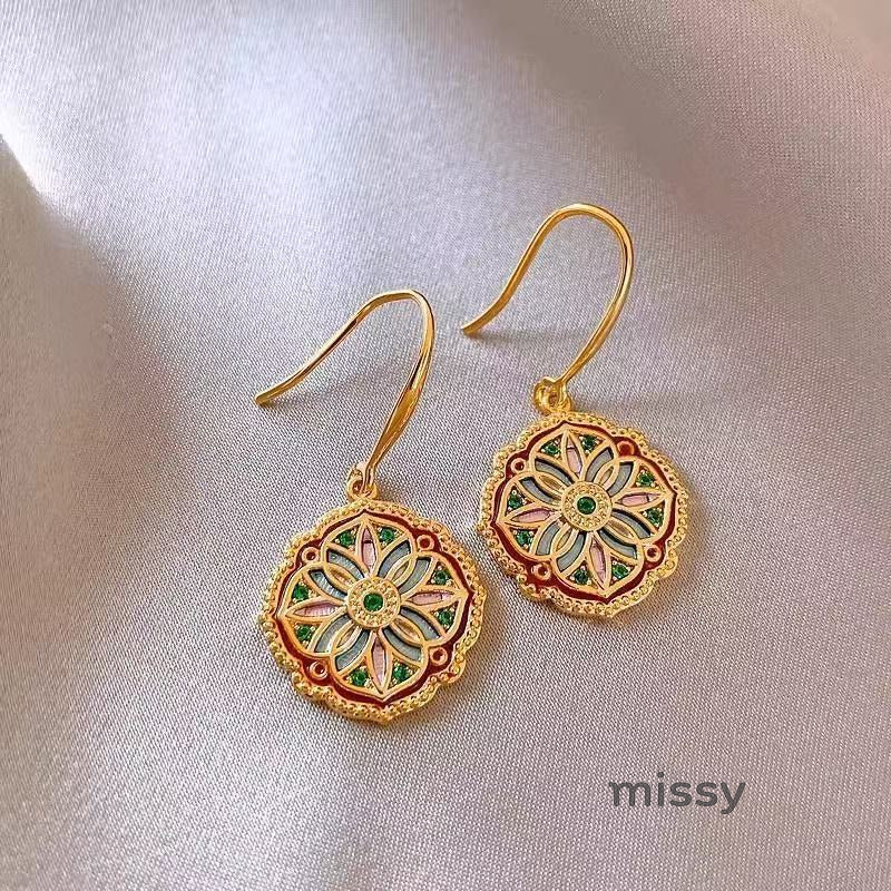 Nyssa Floral Tassel Earrings [3GNPGC4T]