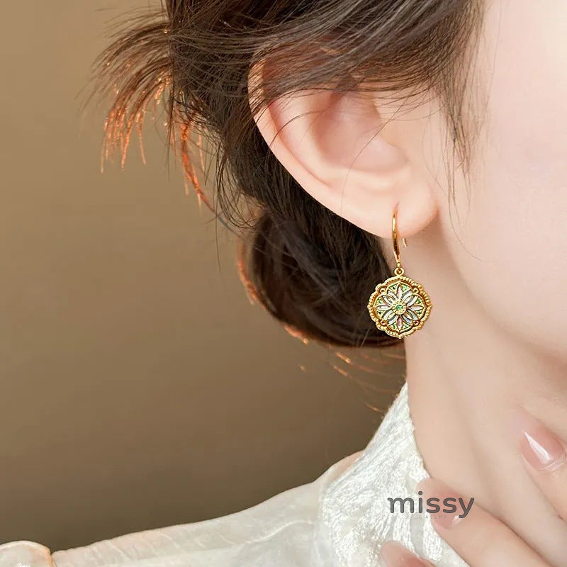 Nyssa Floral Tassel Earrings [KN512G39]