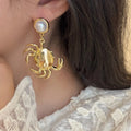 Ocean Charm Asymmetrical Drop Earrings [FKXJJN8T]