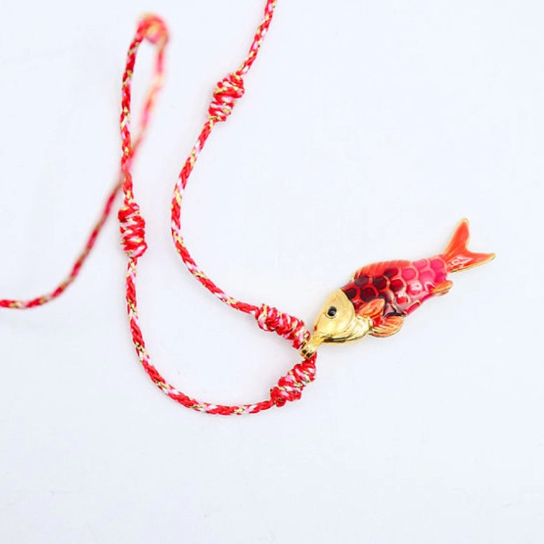 Ocean Fish Pendant Cord Necklace [AUWLIG69]