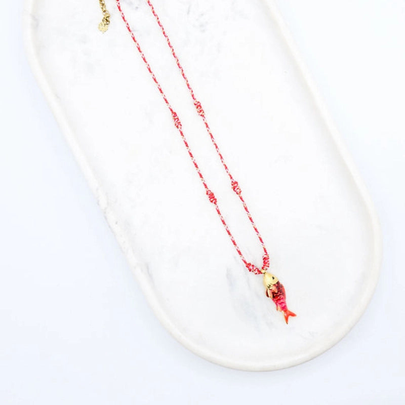 Ocean Fish Pendant Cord Necklace [XINAHB72]