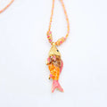 Ocean Fish Pendant Cord Necklace [NAA6RQM1]