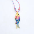 Ocean Fish Pendant Cord Necklace [ZQX0RK08]