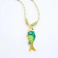 Ocean Fish Pendant Cord Necklace [Z9GTB8EG]