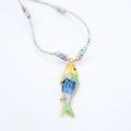 Ocean Fish Pendant Cord Necklace [SVI7BPYH]