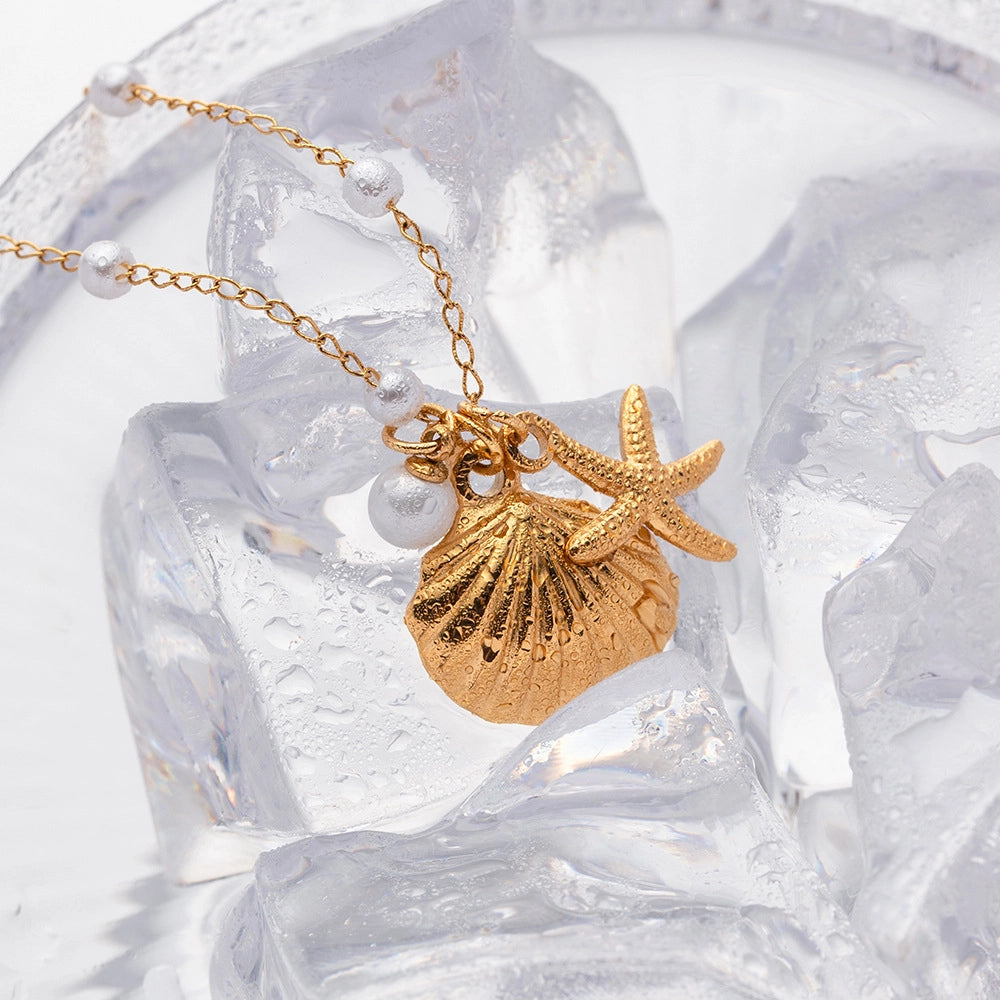Ocean Shell Pendant Necklace [EIAAH8VF]