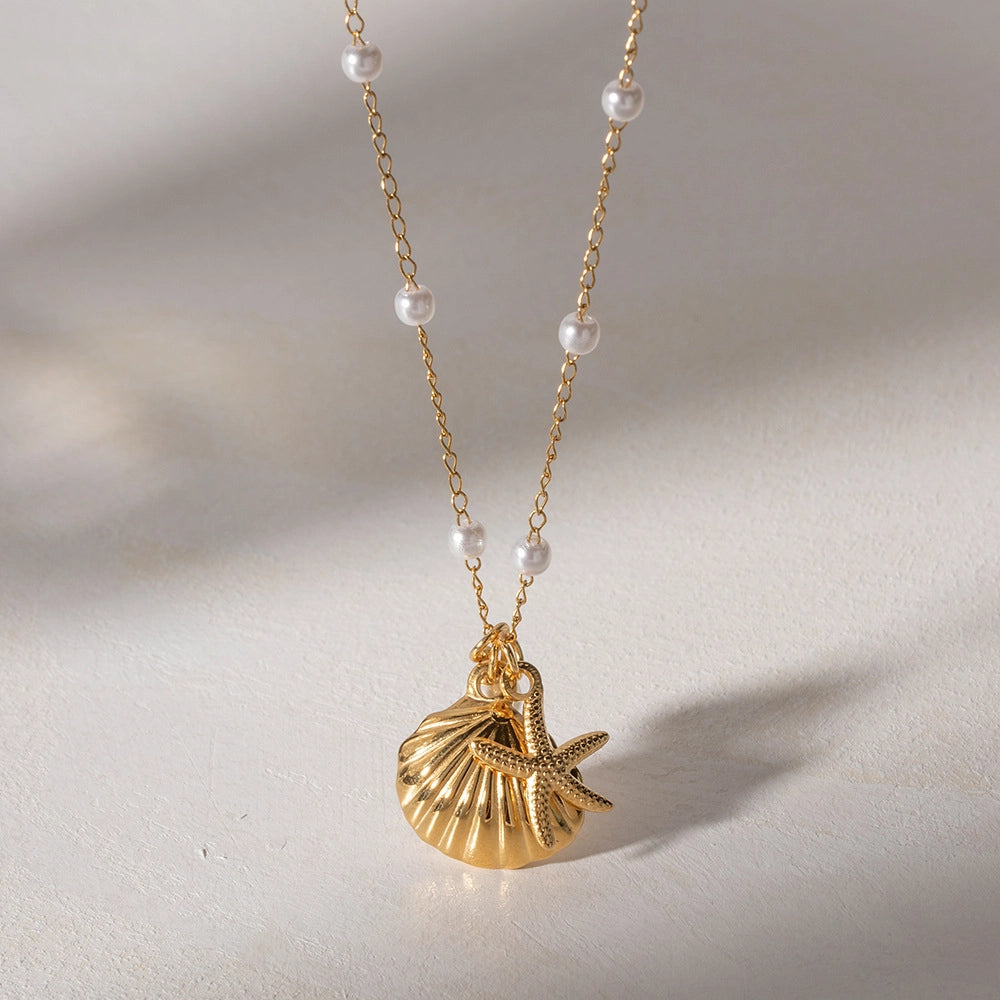 Ocean Shell Pendant Necklace [ODFLMXMX]