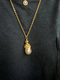 Octopus Pendant Pearl Necklace [C8D9EEEE]