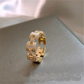 Open Band Ring with H Detail [3018AS1K]