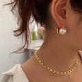 Open Pearl Hoop Earrings [J8IEBG9D]