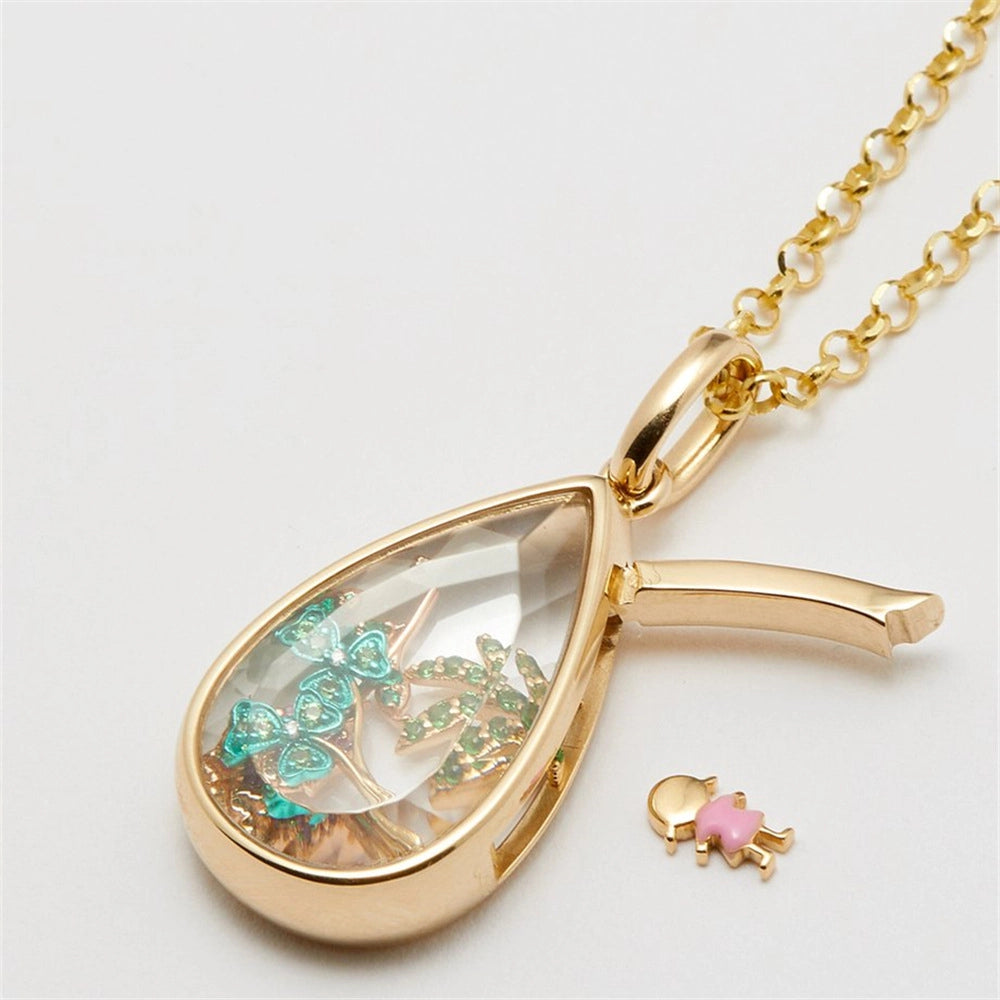 Openable Heart Locket Pendant Necklace [108DZB9G]