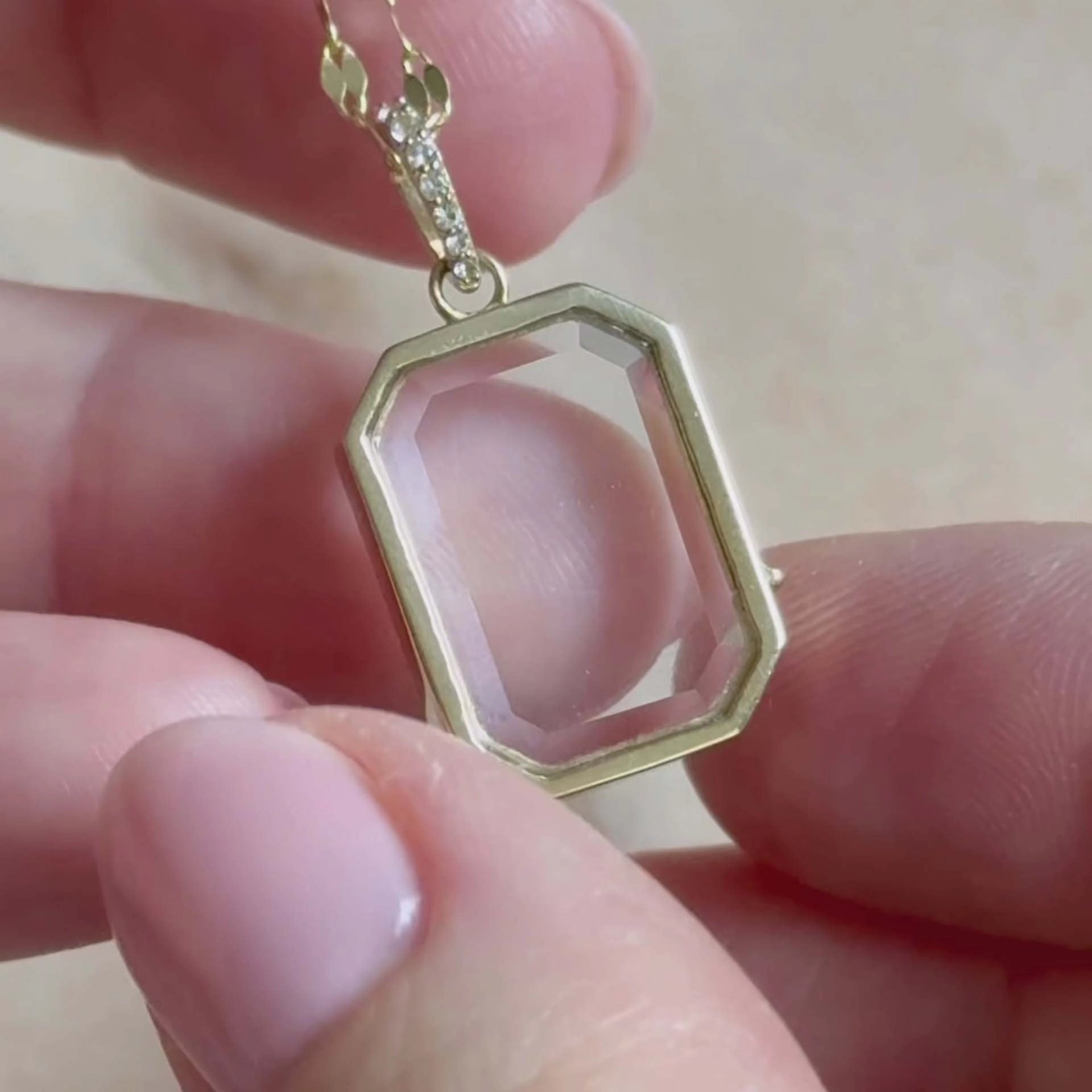 Openable Photo Locket Pendant Necklace [B8AHAPB2]