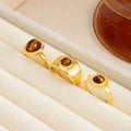 Organic Gemstone Open Ring Set [6NYXDM42]