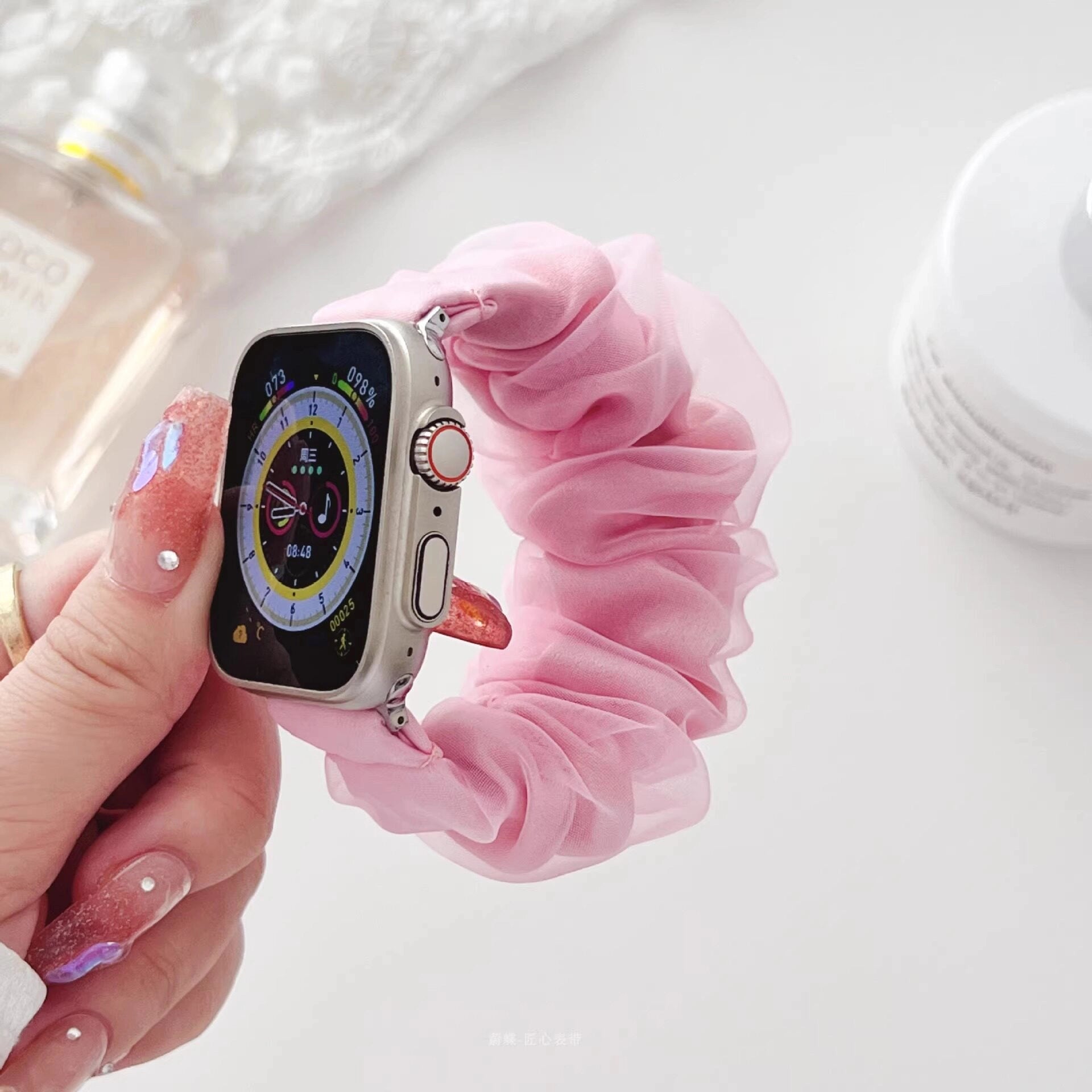 Organza Scrunchie Apple Watch Band [93LMSA1U]