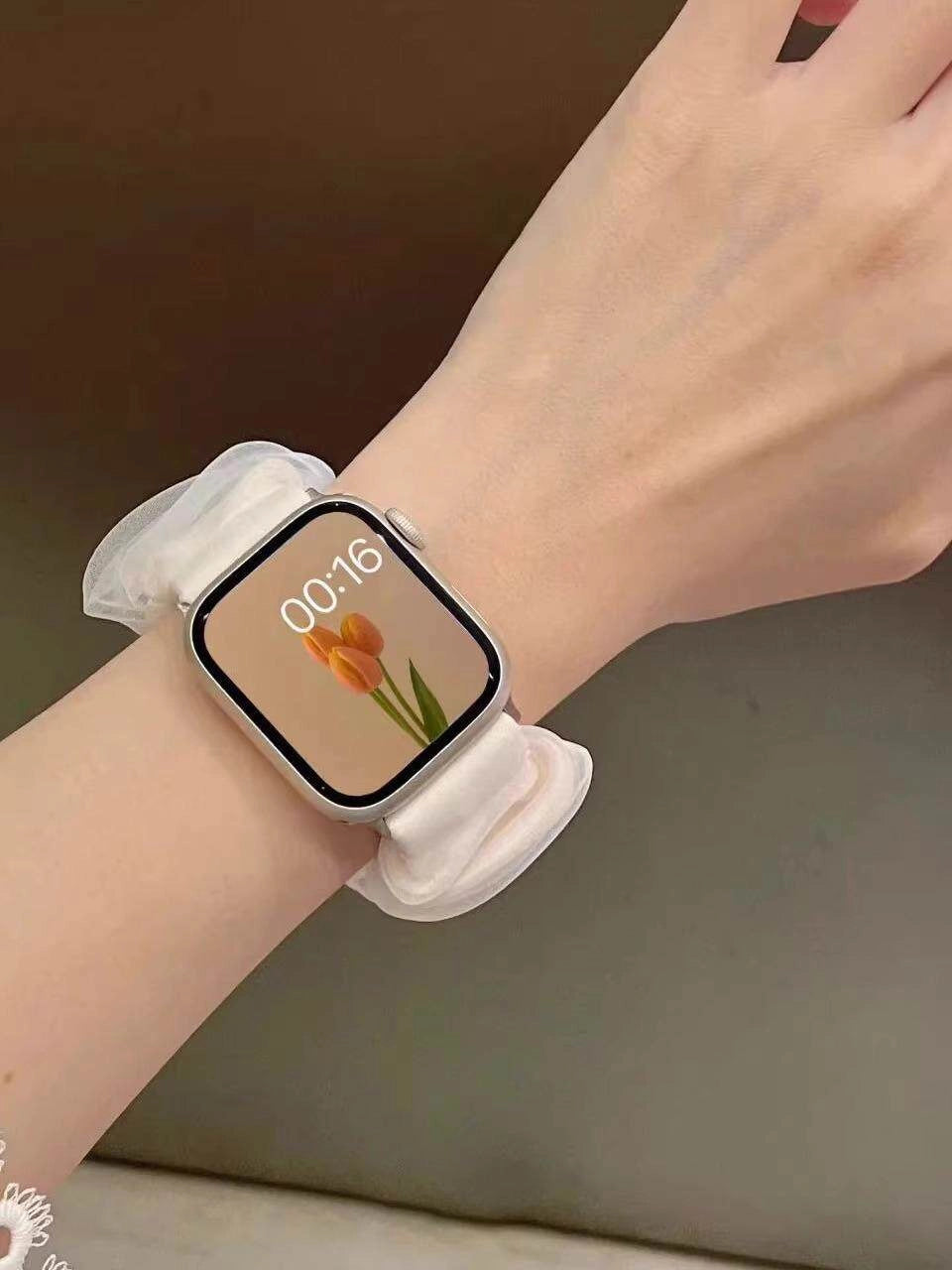 Organza Scrunchie Apple Watch Band [AQ8HTX2I]