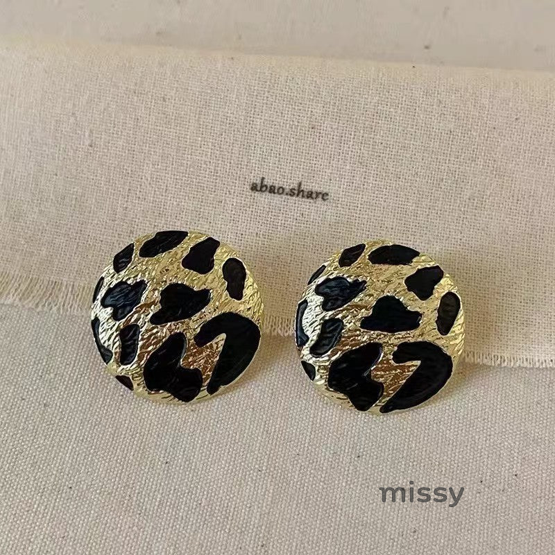Oriana Irregular Leopard Earrings [6SMZ7WZO]