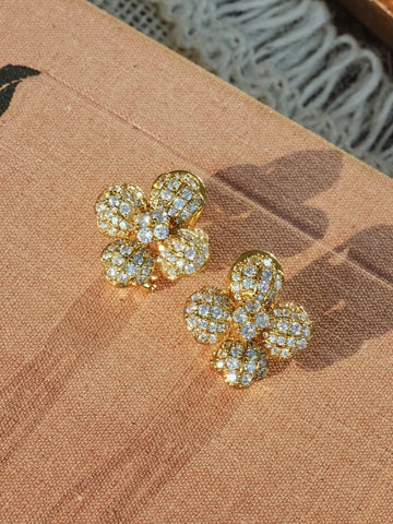 Ornate Floral Drop Earrings [0OKJBN5D]