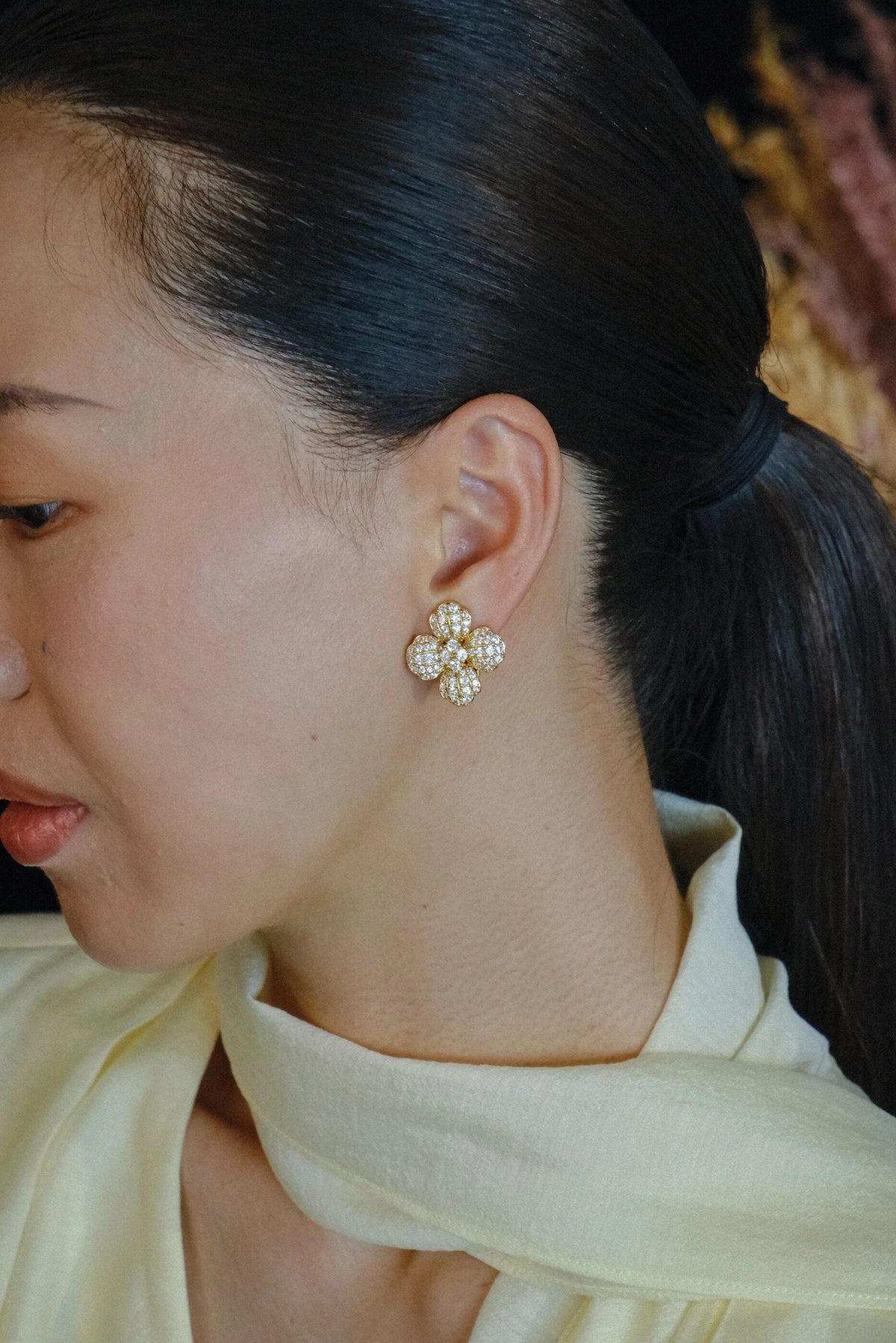 Ornate Floral Drop Earrings [0NY2UAPK]