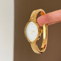 Oval Bracelet Watch with Metal Strap [MNL2GDK1]