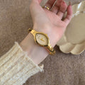 Oval Bracelet Watch with Metal Strap [OIIJSL4X]