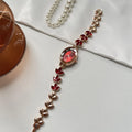 Oval Bracelet Watch with Stones [VBX4S2L1]